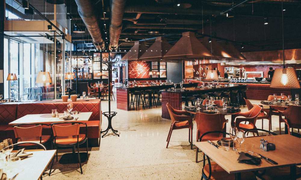 The luxurious interior of a fine dining restaurant in Canada