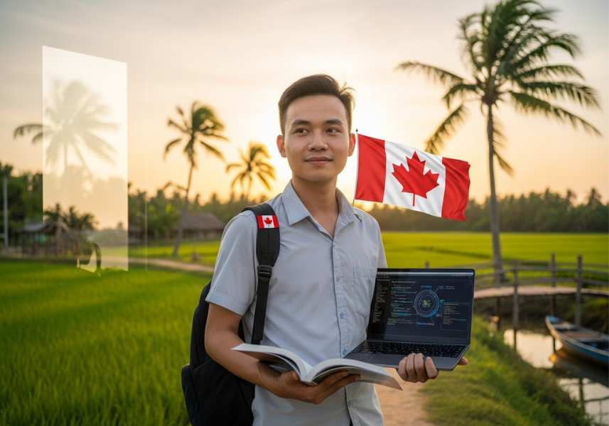Lê Văn Bình – chàng trai miền Tây theo đuổi ước mơ du học Canada ngành Công nghệ Thông tin
