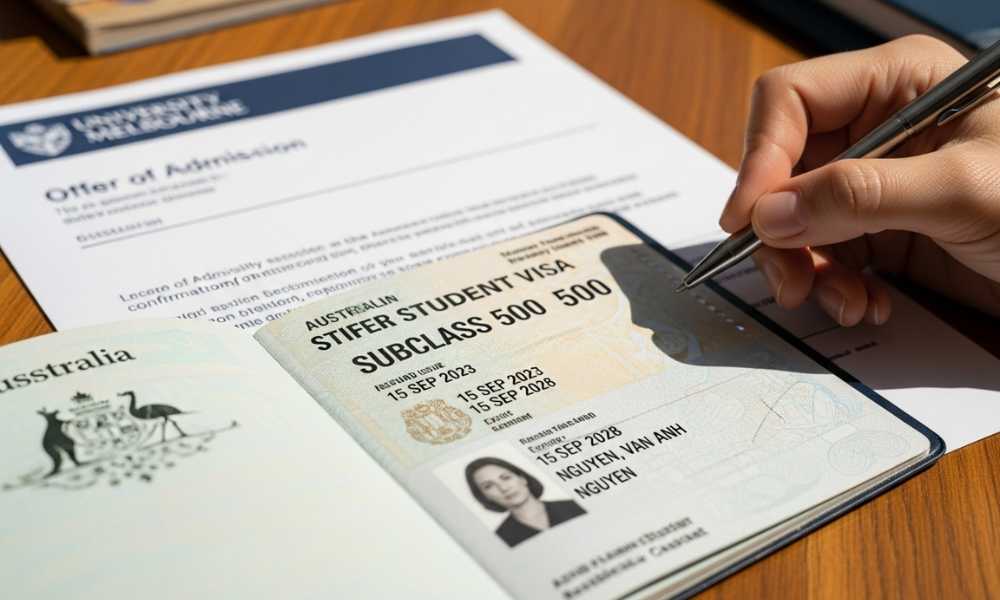 Giải đáp thắc mắc xin visa du học Úc mất bao lâu với hình ảnh hộ chiếu và đơn xin visa
