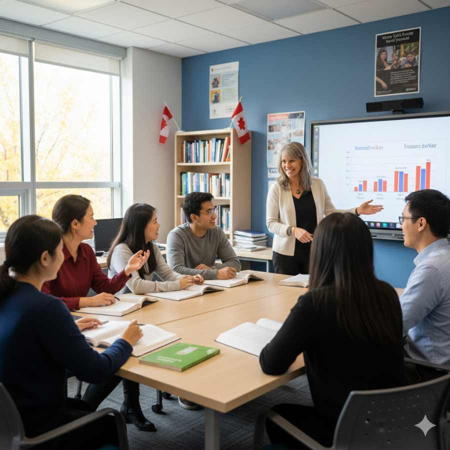 Lớp học tiếng Anh EAP tại Canada với quy mô nhỏ giúp sinh viên quốc tế nhanh chóng hòa nhập