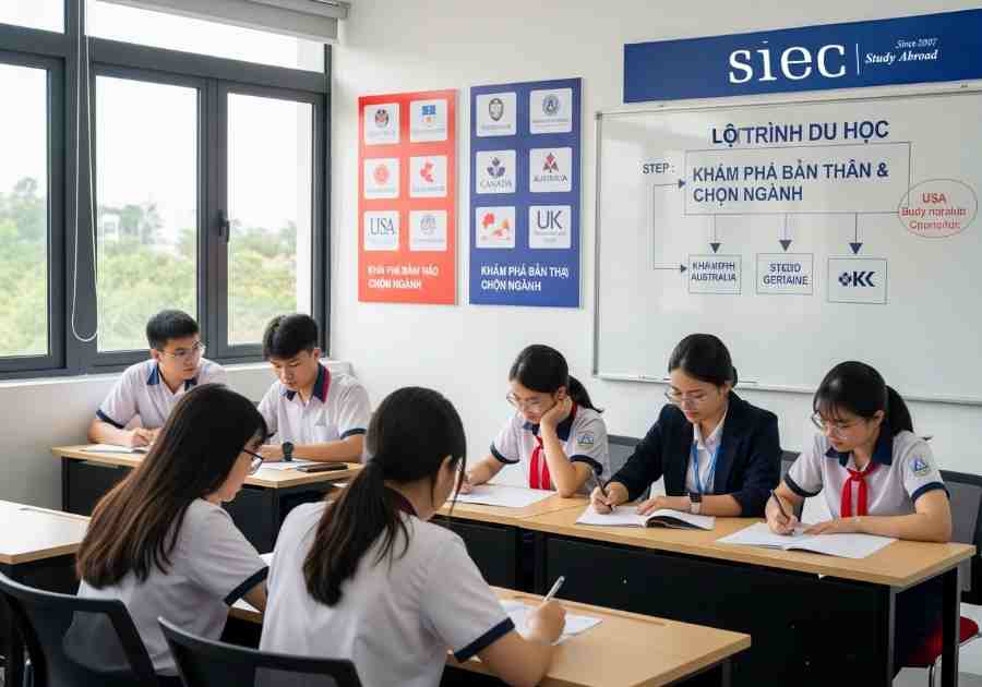 Học sinh khám phá bản thân qua trắc nghiệm hướng nghiệp, bước đầu tiên trong cách chọn ngành du học.