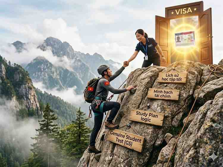 Chuyên gia SIEC hỗ trợ du học sinh vượt qua các thử thách Genuine Student Test (GS), minh bạch tài chính và xây dựng Study Plan logic để nhận Visa.