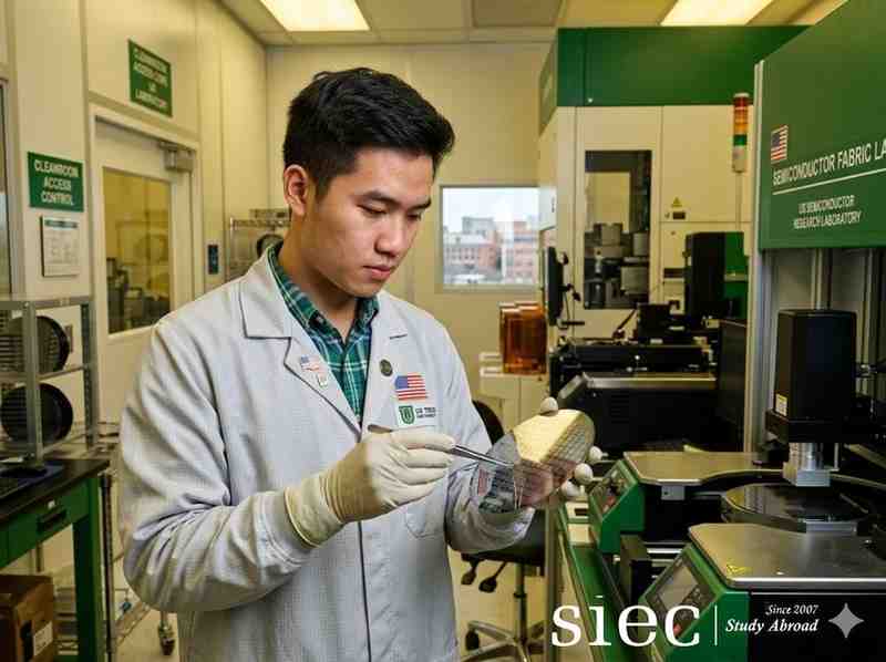 Sinh viên Việt Nam nghiên cứu vi mạch tại phòng thí nghiệm công nghệ cao 2026