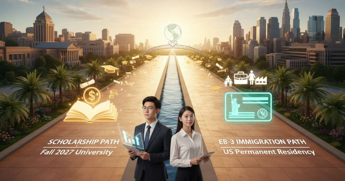 Chiến lược Double-Path săn học bổng Fall 2027 và định cư EB-3