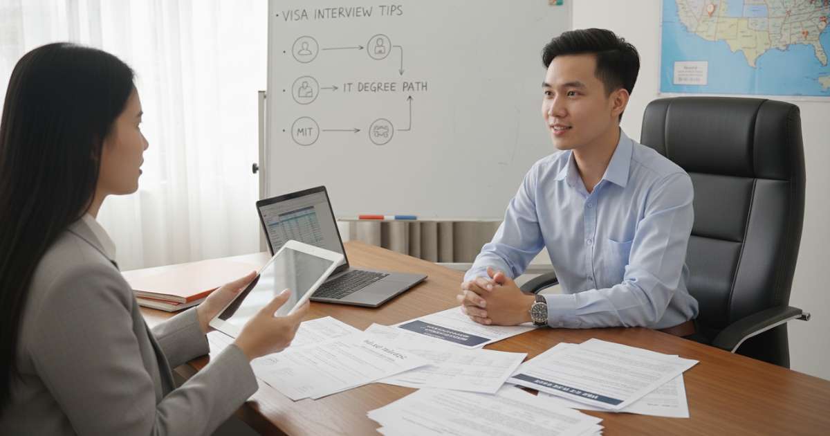 Chuẩn bị hồ sơ tài chính và luyện phỏng vấn visa du học mỹ ngành công nghệ thông tin