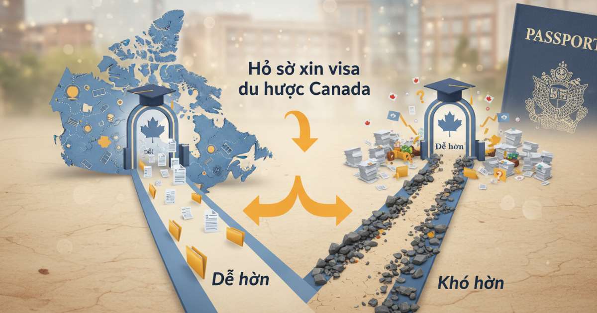 Điều kiện hồ sơ giúp việc xin visa du học Canada dễ hay khó hơn