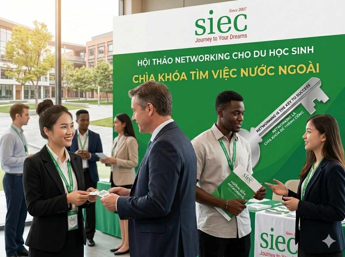 Networking cho du học sinh là chìa khóa giúp tìm việc tại nước ngoài thành công sau tốt nghiệp thông qua xây dựng mối quan hệ nghề nghiệp quốc tế.
