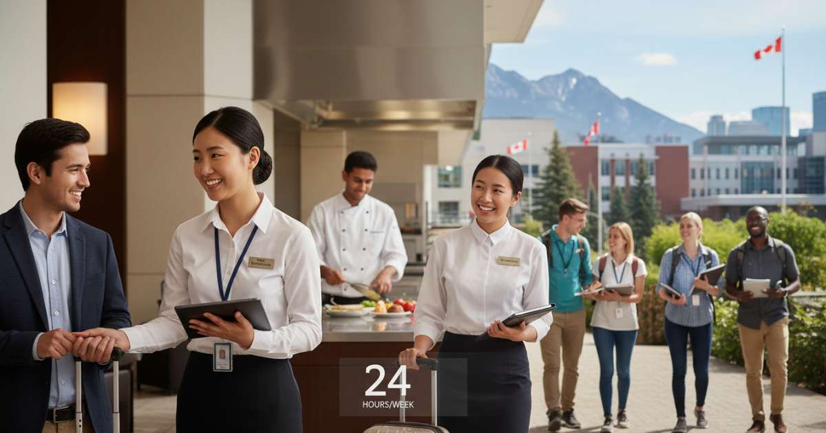 Quy định làm thêm 24h mỗi tuần cho sinh viên du học canada ngành du lịch