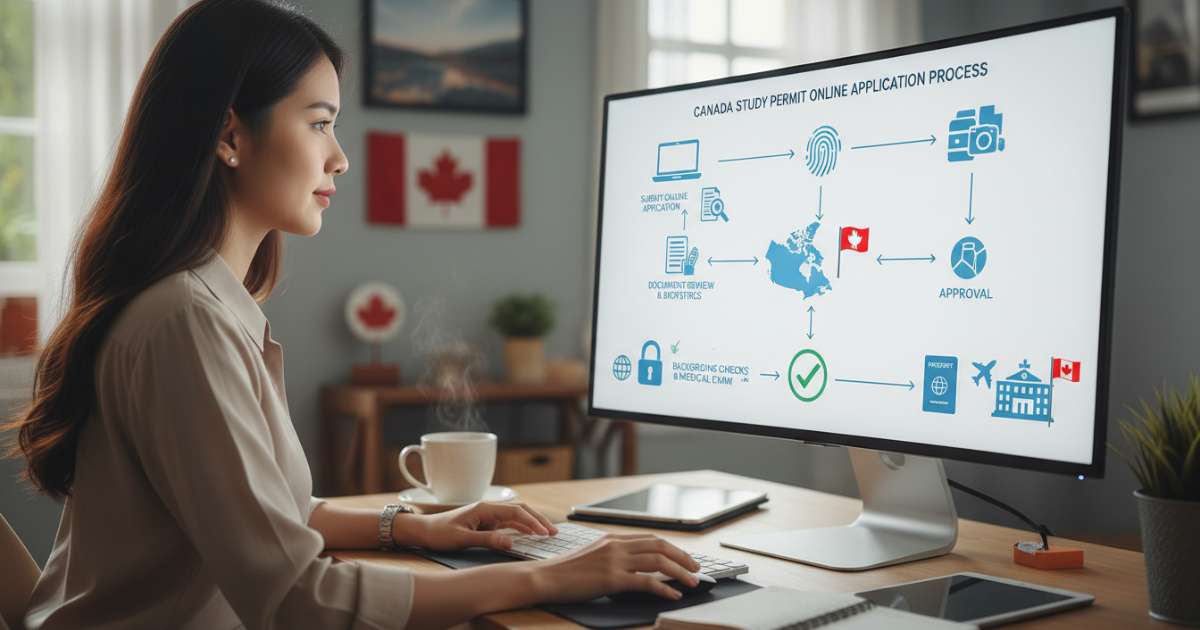 Quy trình xin Study Permit khi nộp hồ sơ du học canada online