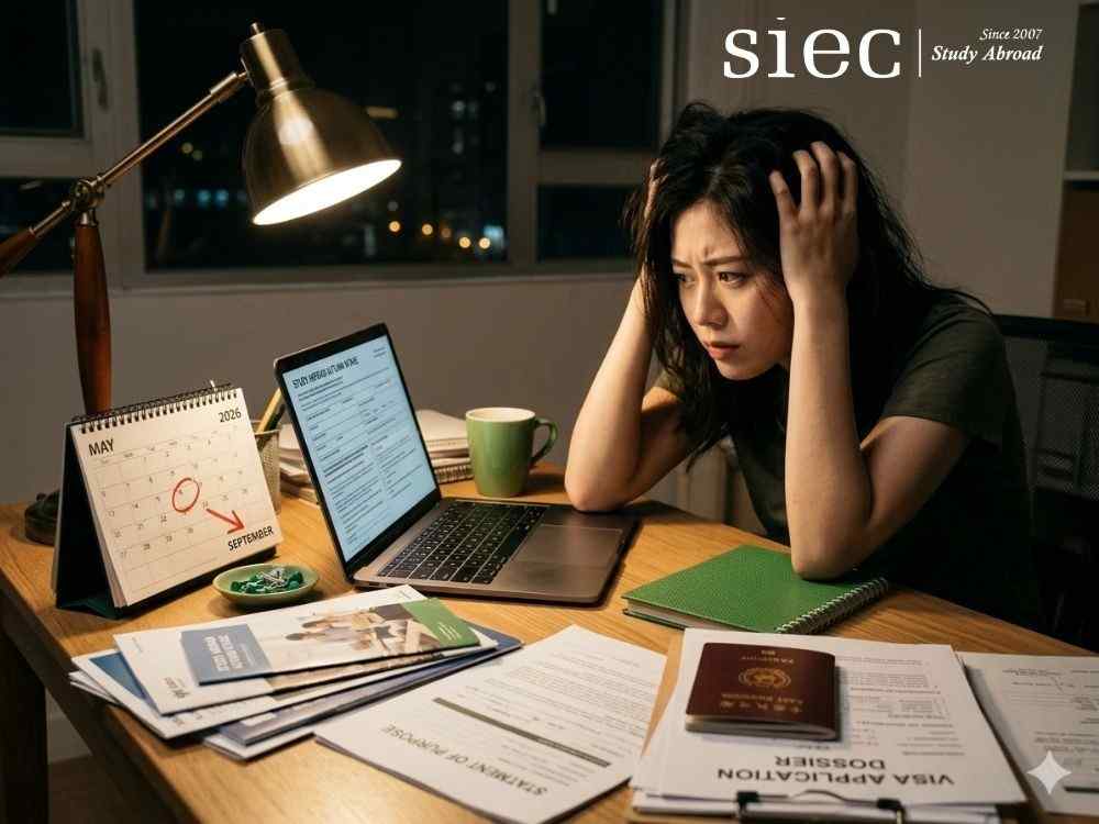 Sinh viên lo lắng về việc nộp hồ sơ du học tháng 5 có kịp cho kỳ nhập học tháng 9/2026 hay không