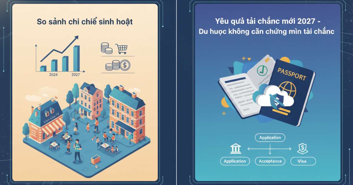 So sánh chi phí sinh hoạt và yêu cầu tài chính mới năm 2027