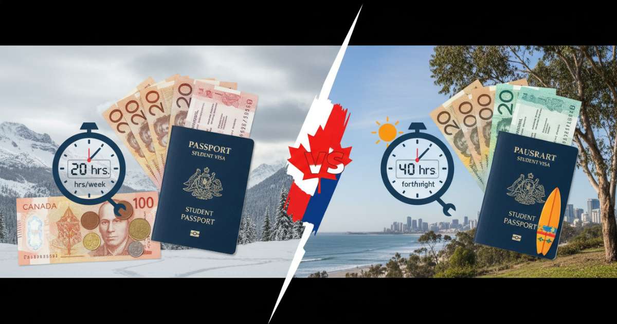 Yêu cầu tài chính và quy định làm thêm khi du học canada úc