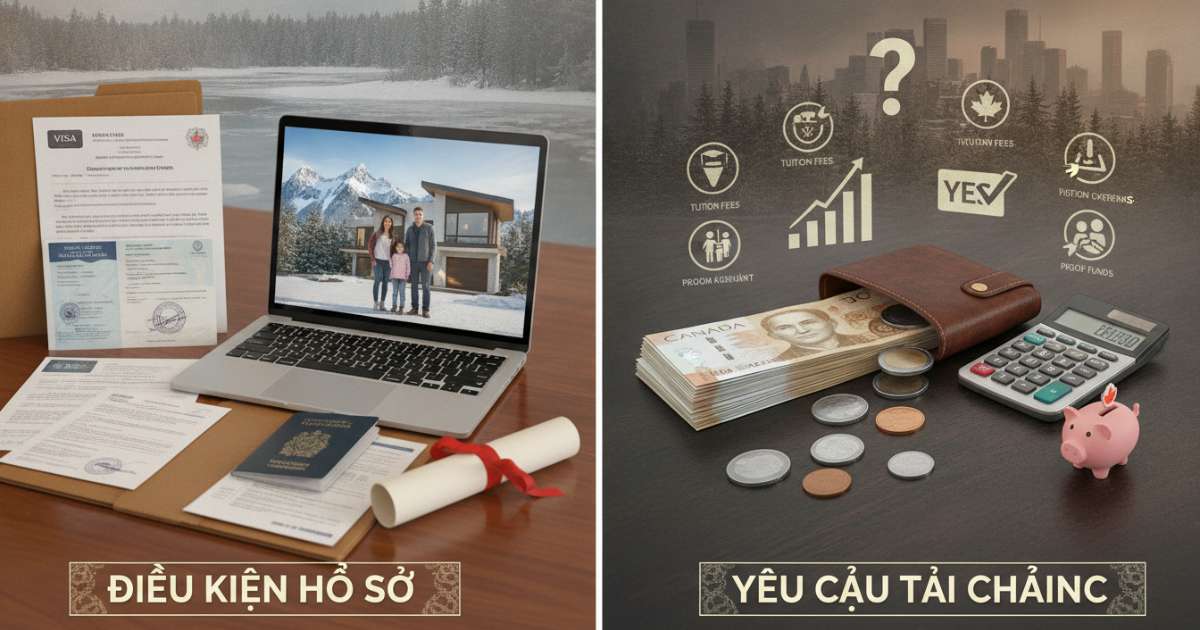 Điều kiện hồ sơ và yêu cầu tài chính khi du học định cư Canada