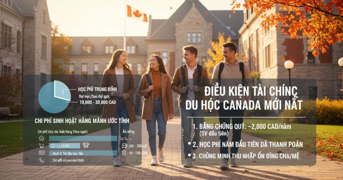 Điều kiện tài chính và mức sinh hoạt phí khi đi du học canada mới nhất