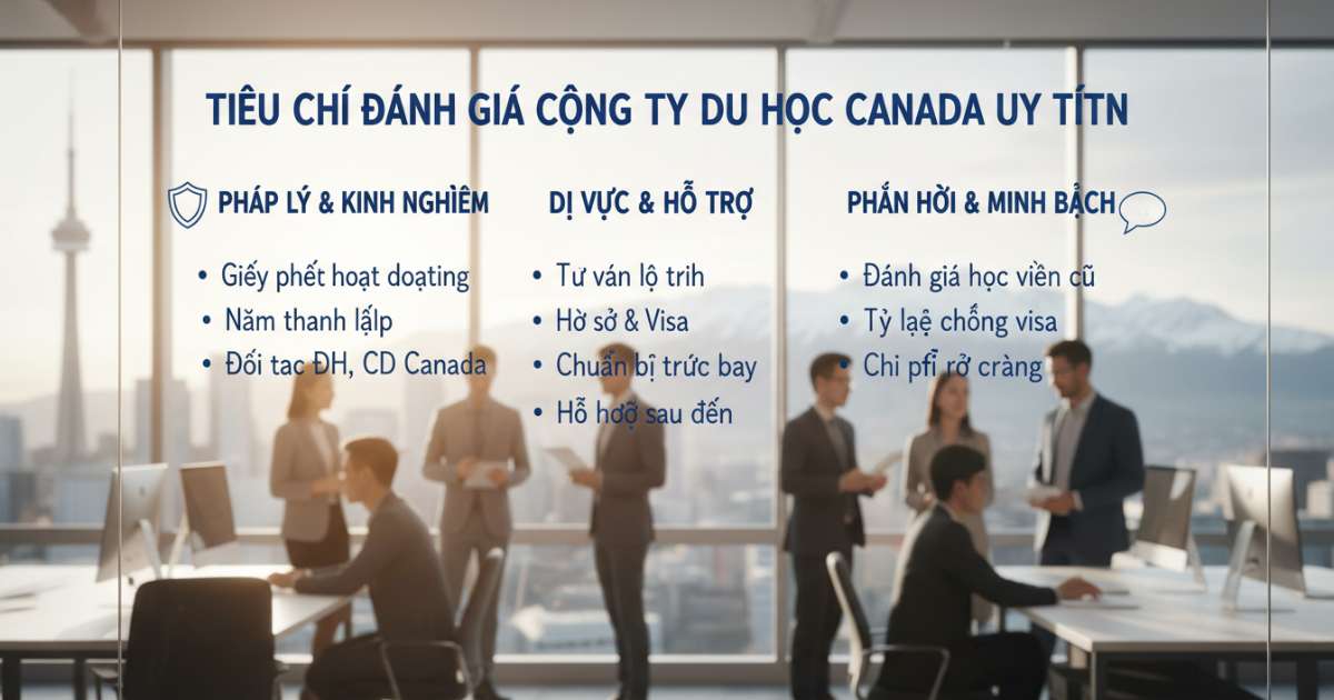Những tiêu chí đánh giá một công ty du học canada uy tín