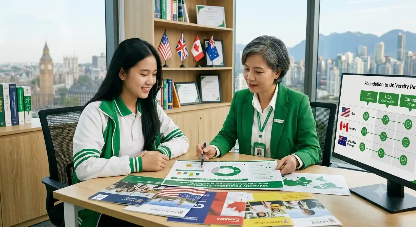 Lựa chọn chương trình dự bị đại học để bảo vệ lộ trình an toàn nhất tại các quốc gia phương Tây