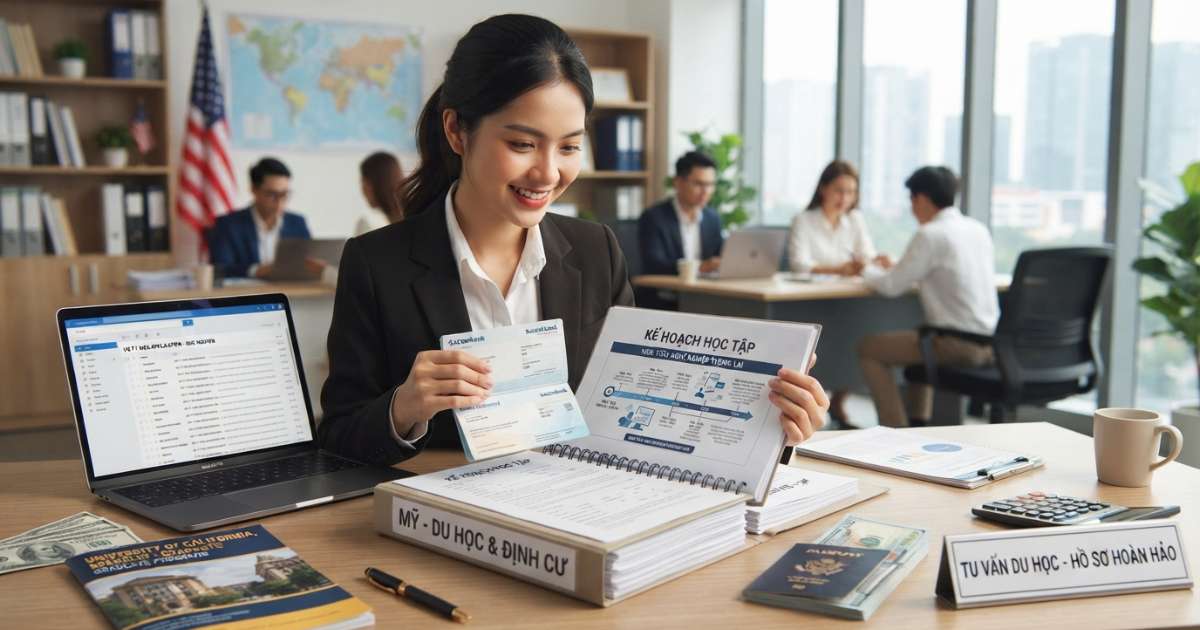 Hoàn thiện hồ sơ tài chính và kế hoạch học tập rõ ràng