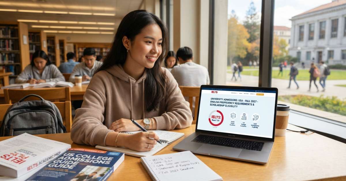 Yêu cầu ielts du học mỹ và điều kiện học bổng Fall 2027